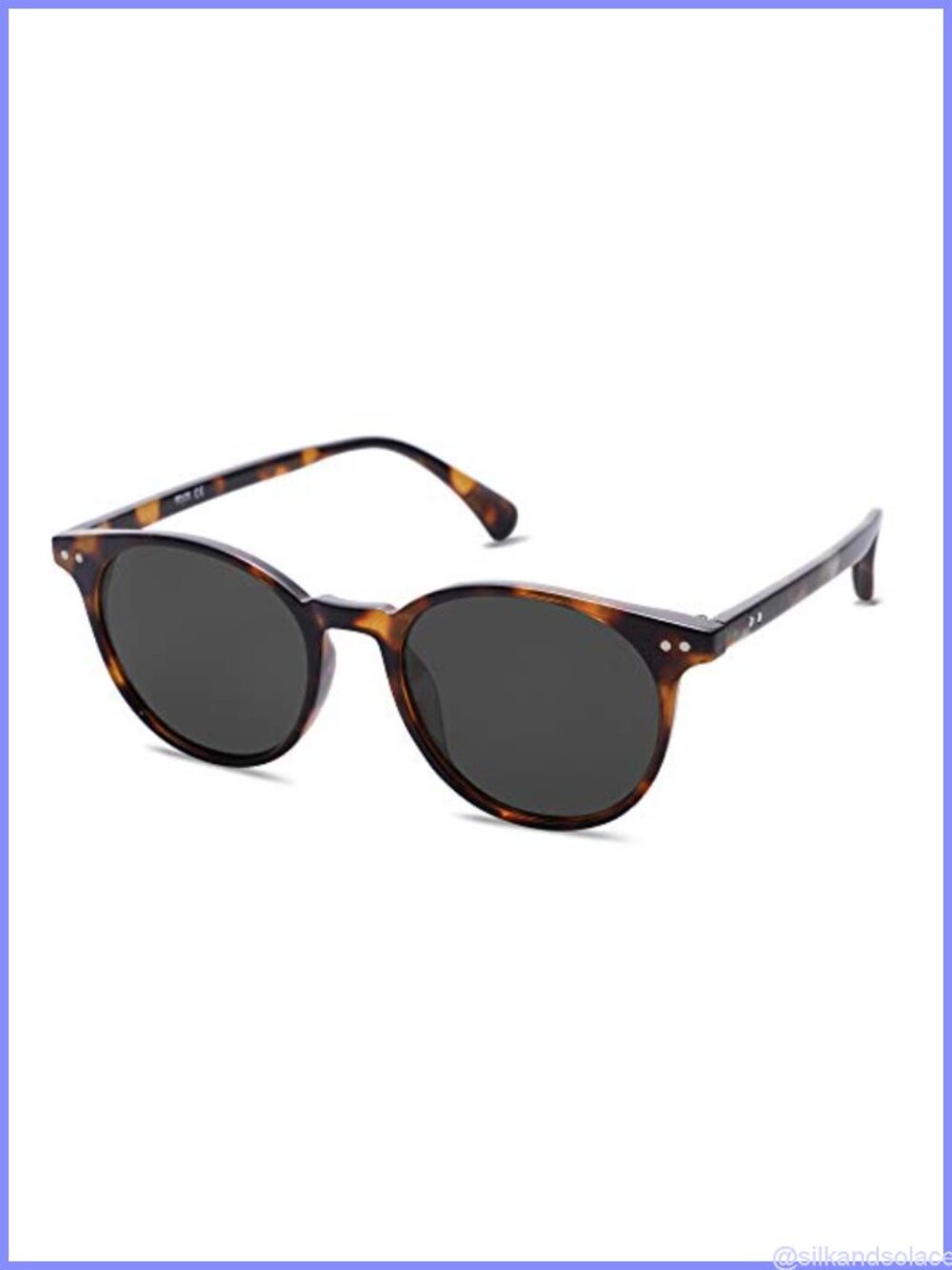 Round Polarized Sunglasses Lightweight Polycarbonate Full Frame UV400